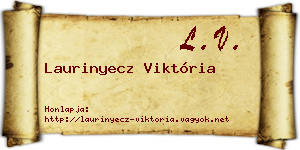 Laurinyecz Viktória névjegykártya